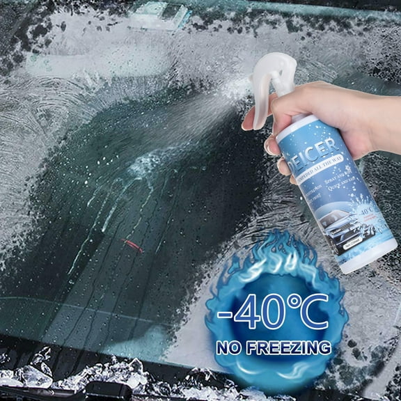 Deicer Spray for Car Windshield, 250ml De Icer for Car Windshield, Auto Windshield Deicing Spray, Car Glass Deicer, Winter Snow Removal Liquid Snow Melting Agent, for Fast Removing Snow, Ice, Frost