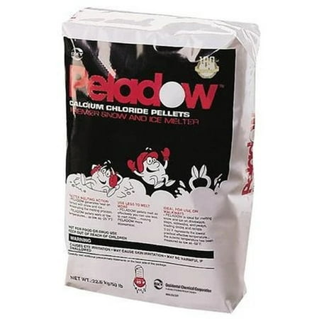 Peladow Ice Melt Calcium Chloride, Melts to -25 Degrees Fahrenheit, 50 Lb, PD50