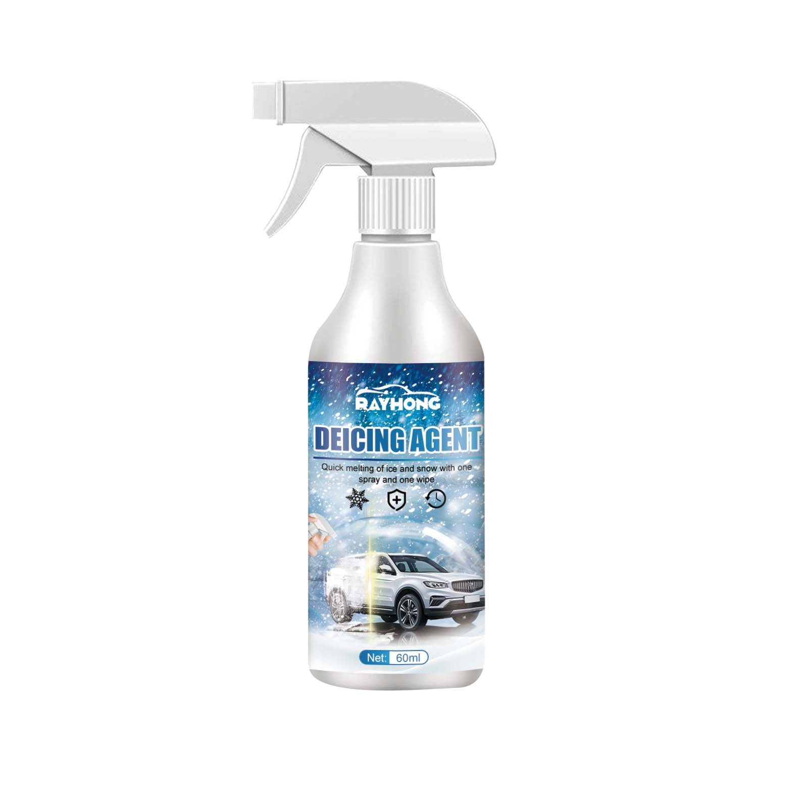 Deicing and Snow Melting Agent, Ice Off Windshield Spray, Windshield, Winter Windshield Removal Defrosting Liquid \u0026 Snow Melting Agent, 60Ml