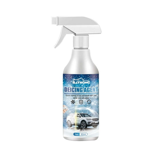 Deicing and Snow Melting Agent, Ice Off Windshield Spray, Windshield, Winter Windshield Removal Defrosting Liquid & Snow Melting Agent, 60Ml