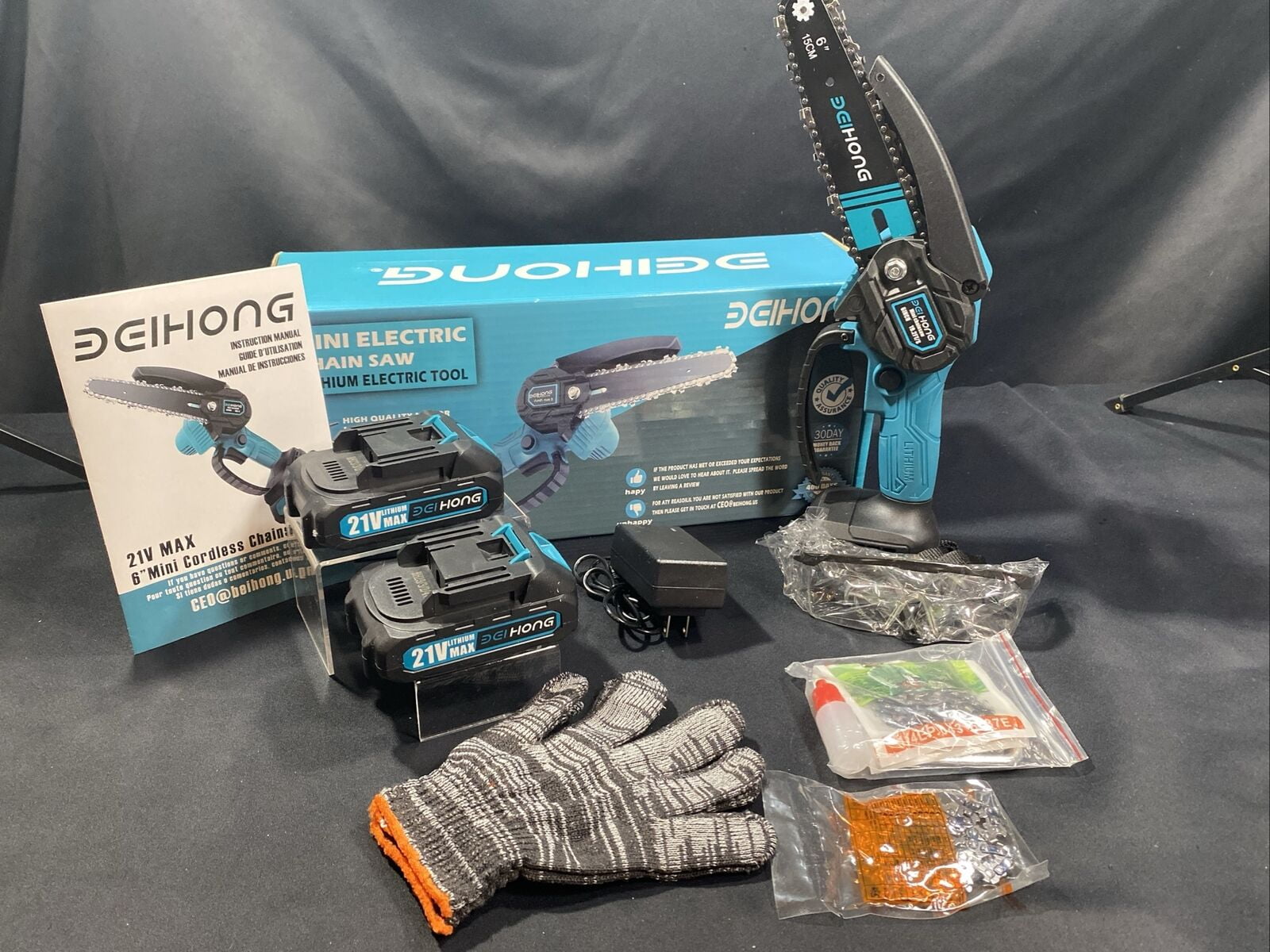 Deihong 21v Max 6'' Mini Cordless Chainsaw New In Box - Walmart.com
