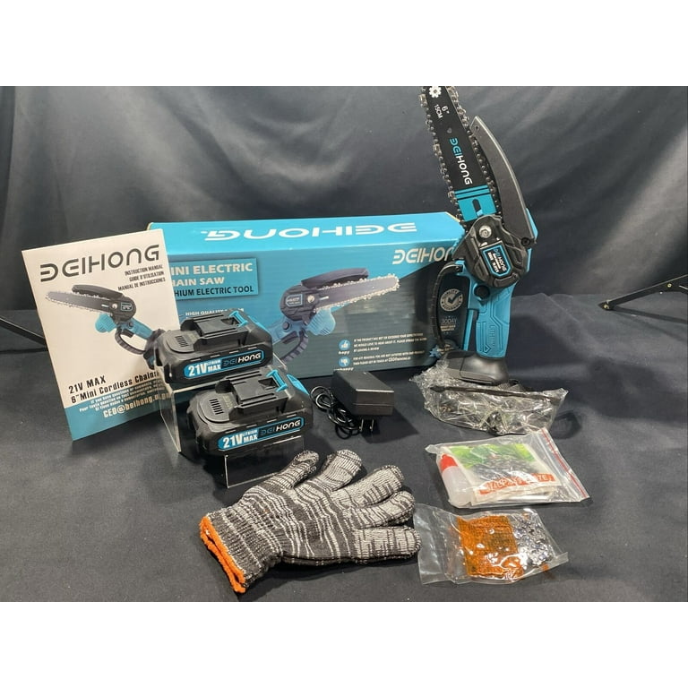 Deihong 21v Max 6'' Mini Cordless Chainsaw New In Box - Walmart.com