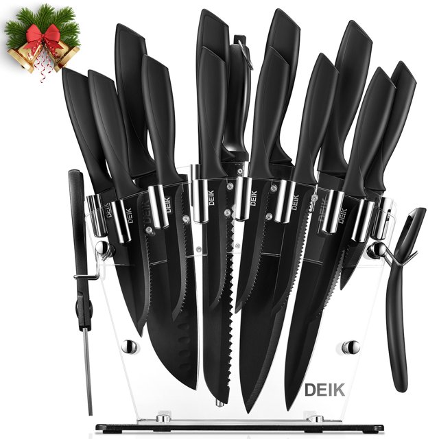 Deik Knife Set, 16 PCS High Carbon Stainless Steel Kitchen Knife Set