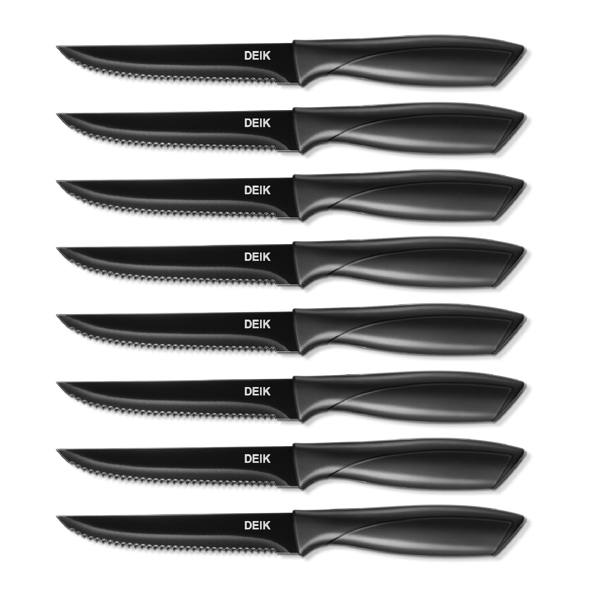 Deik Knife set, 16 Pieces Black Kitchen Knife set with Acrylic Stand 