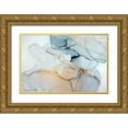 thumbnail image 1 of Dein, Mari 24x17 Gold Ornate Wood Framed with Double Matting Museum Art Print Titled - Blue, Grey, Gold Abstract, 1 of 4