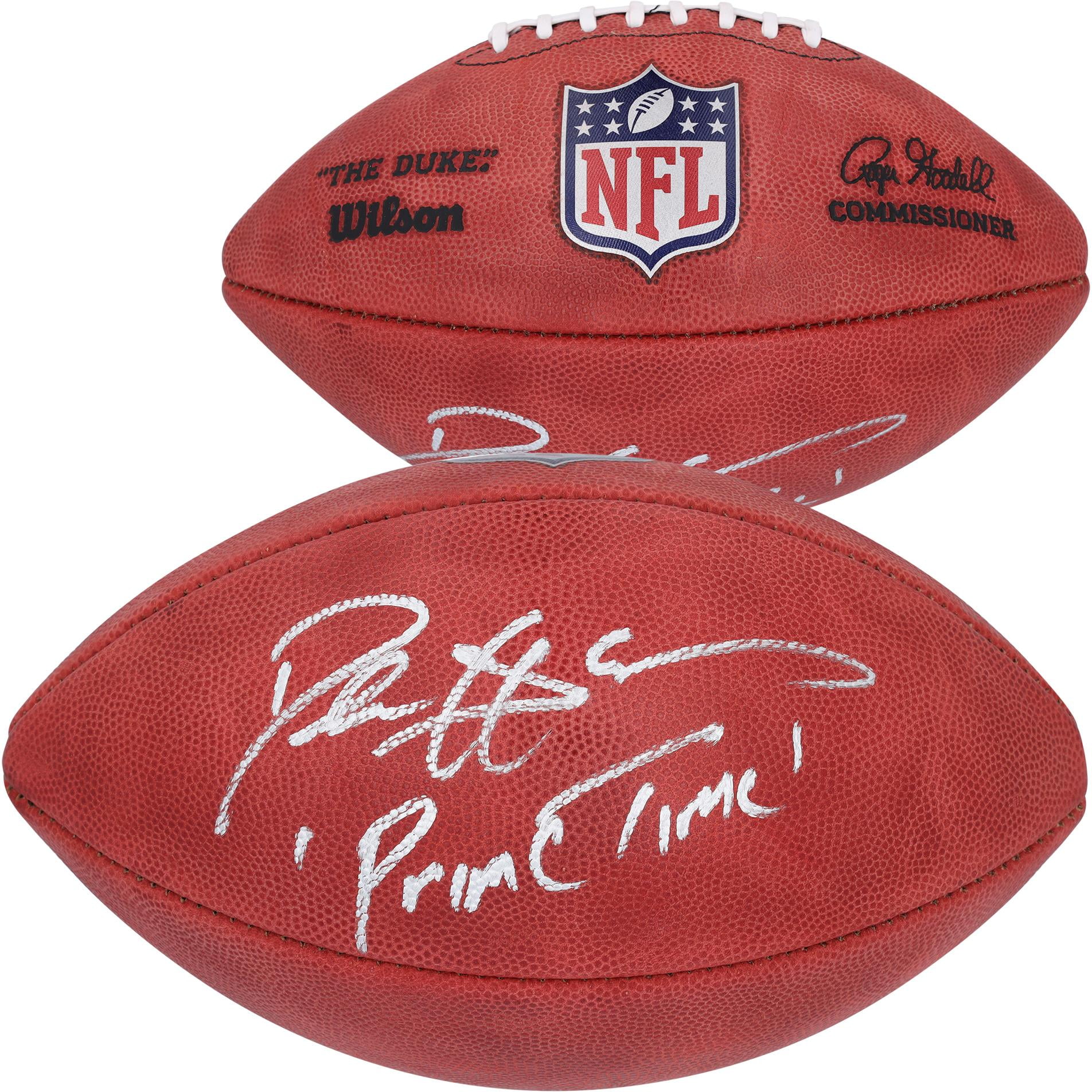 Deion Sanders Dallas Cowboys Duke Full Color Football with "Primetime" Inscription - Fanatics Authentic Certified