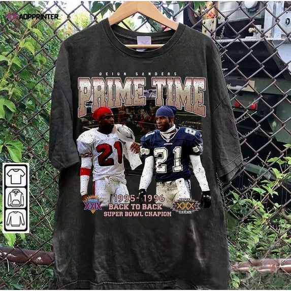 Deion Sanders TShirt – Prime Time Vintage – Retro American Football Unisex Shirt