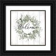 thumbnail image 1 of Deiter, Lori 12x12 Black Ornate Wood Framed with Double Matting Museum Art Print Titled - Welcome Wreath, 1 of 4