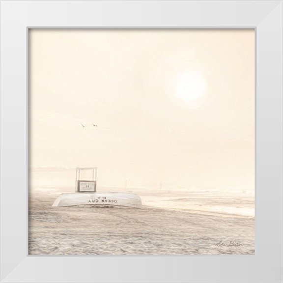 Deiter, Lori 12x12 White Modern Wood Framed Museum Art Print Titled - Bleached Beach