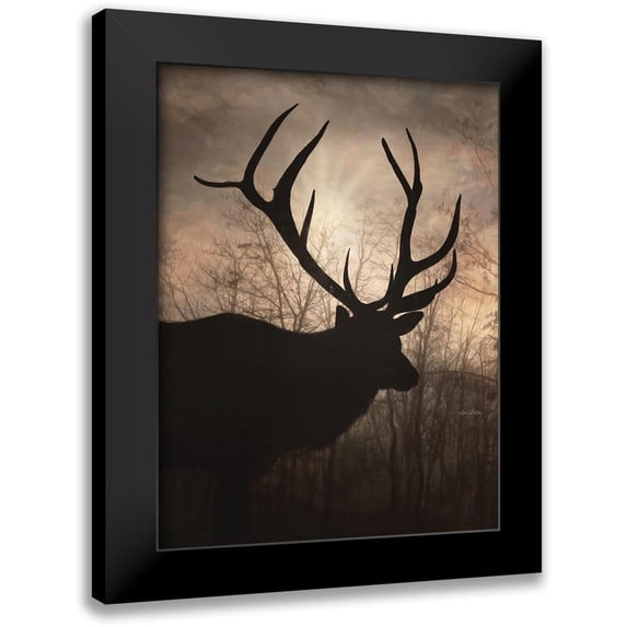 Deiter, Lori 12x14 Black Modern Framed Museum Art Print Titled - Elk Sunrise I