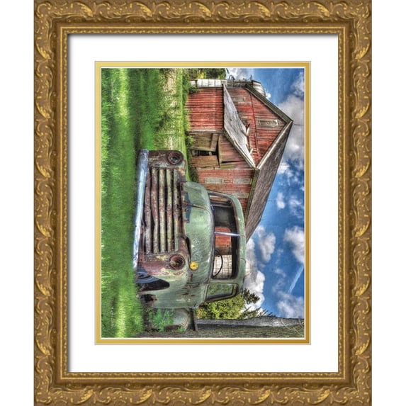Deiter, Lori 12x14 Gold Ornate Wood Framed with Double Matting Museum Art Print Titled - Days Gone By