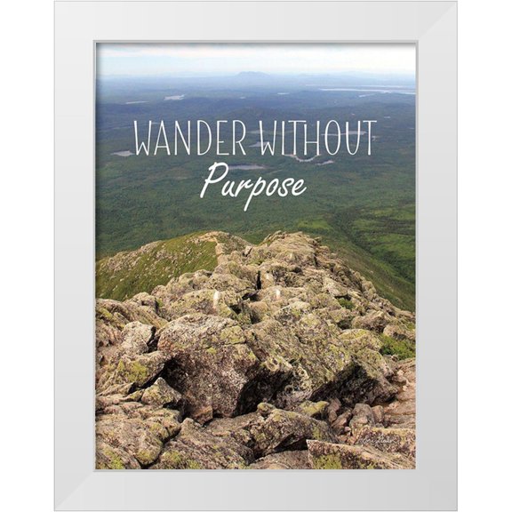Deiter, Lori 12x14 White Modern Wood Framed Museum Art Print Titled - Wander Without Purpose