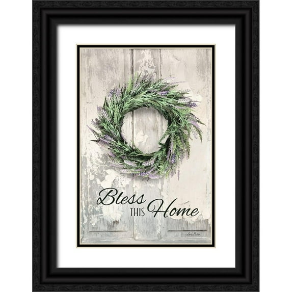 Deiter, Lori 13x18 Black Ornate Wood Framed with Double Matting Museum Art Print Titled - Bless This Home