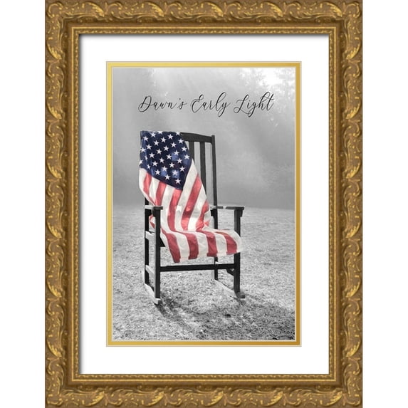 Deiter, Lori 13x18 Gold Ornate Wood Framed with Double Matting Museum Art Print Titled - America