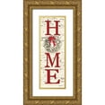 thumbnail image 1 of Deiter, Lori 13x32 Gold Ornate Wood Framed with Double Matting Museum Art Print Titled - Christmas Home, 1 of 4