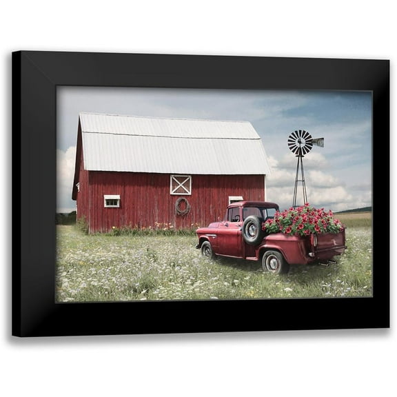 Deiter, Lori 14x11 Black Modern Framed Museum Art Print Titled - Little Red Barn