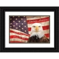 thumbnail image 1 of Deiter, Lori 14x11 Black Ornate Wood Framed with Double Matting Museum Art Print Titled - American Eagle Flag, 1 of 4