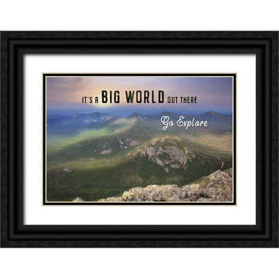 Deiter, Lori 14x11 Black Ornate Wood Framed with Double Matting Museum Art Print Titled - Its a Big World Out There