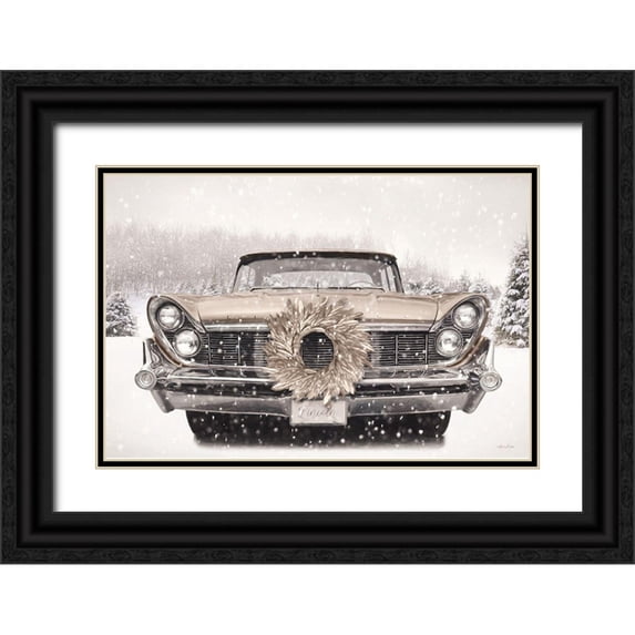 Deiter, Lori 14x11 Black Ornate Wood Framed with Double Matting Museum Art Print Titled - Snowy Lincoln