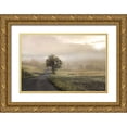 thumbnail image 1 of Deiter, Lori 14x11 Gold Ornate Wood Framed with Double Matting Museum Art Print Titled - Foggy Country Road II, 1 of 4