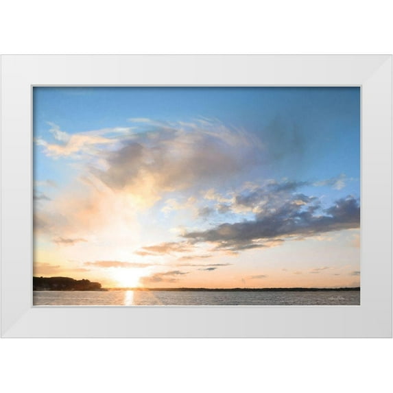 Deiter, Lori 14x11 White Modern Wood Framed Museum Art Print Titled - Bayside Sunset I
