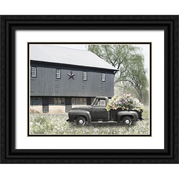 Deiter, Lori 14x12 Black Ornate Wood Framed with Double Matting Museum Art Print Titled - High on Summertime