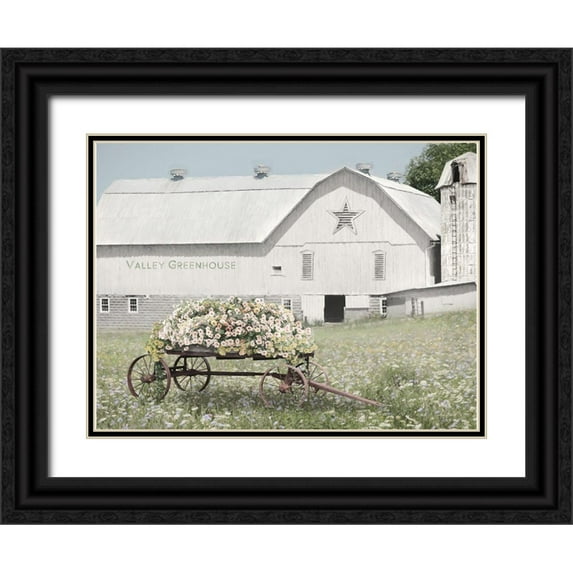 Deiter, Lori 14x12 Black Ornate Wood Framed with Double Matting Museum Art Print Titled - Valley Greenhouse