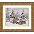 thumbnail image 1 of Deiter, Lori 14x12 Gold Ornate Wood Framed with Double Matting Museum Art Print Titled - Snowed In, 1 of 4