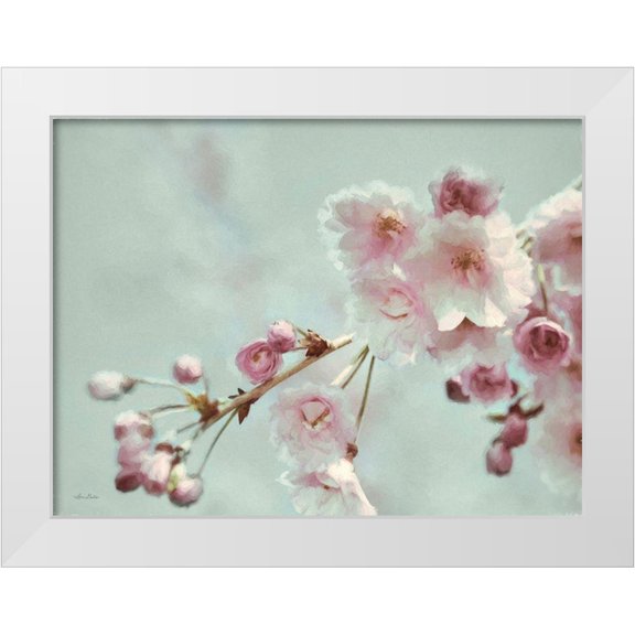 Deiter, Lori 14x12 White Modern Wood Framed Museum Art Print Titled - Pastel Weeping Cherry Blossom II