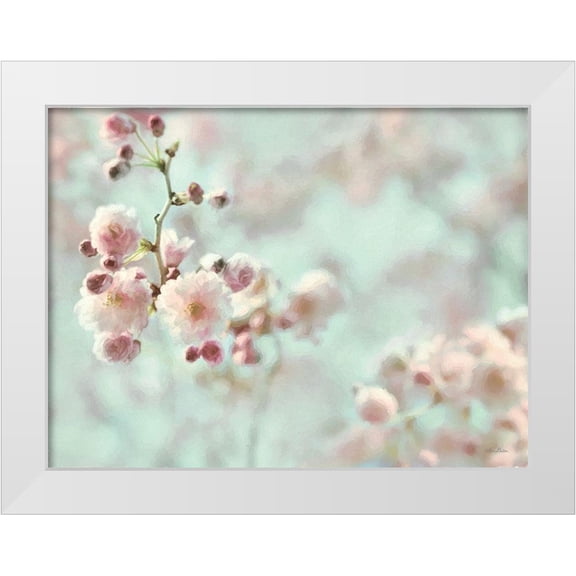 Deiter, Lori 14x12 White Modern Wood Framed Museum Art Print Titled - Pastel Weeping Cherry Blossom I