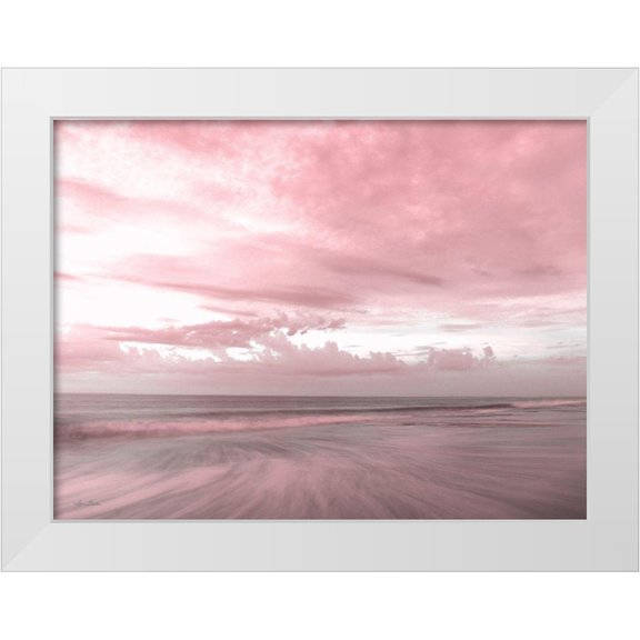 Deiter, Lori 14x12 White Modern Wood Framed Museum Art Print Titled - Pink Beach Emotions