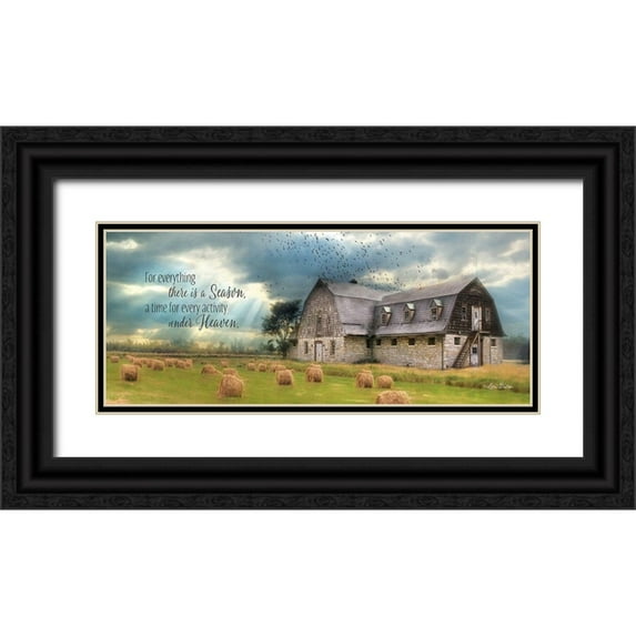 Deiter, Lori 14x8 Black Ornate Wood Framed with Double Matting Museum Art Print Titled - A Time to Reap