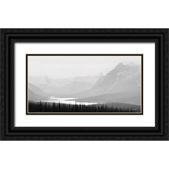Deiter, Lori 14x9 Black Ornate Wood Framed with Double Matting Museum Art Print Titled - St. Marys Lake