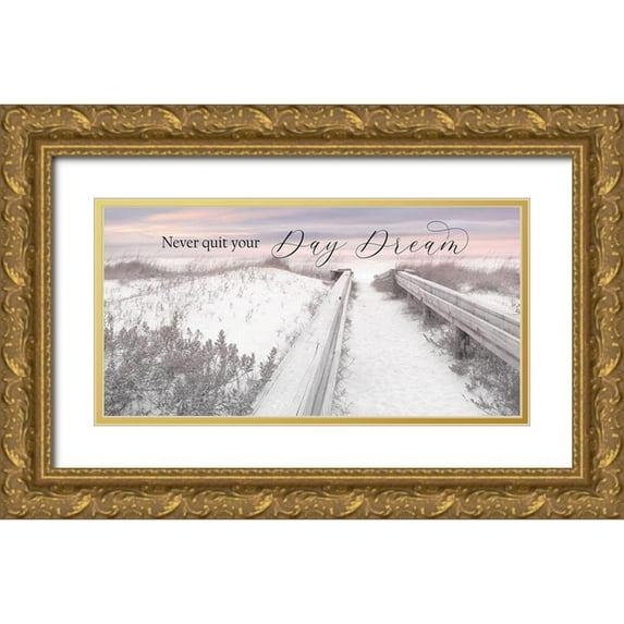 Deiter, Lori 14x9 Gold Ornate Wood Framed with Double Matting Museum Art Print Titled - Never Quit Your Day Dream