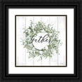 thumbnail image 1 of Deiter, Lori 15x15 Black Ornate Wood Framed with Double Matting Museum Art Print Titled - Gather Wreath, 1 of 4
