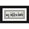 thumbnail image 1 of Deiter, Lori 18x10 Black Ornate Wood Framed with Double Matting Museum Art Print Titled - My Children Bark, 1 of 4