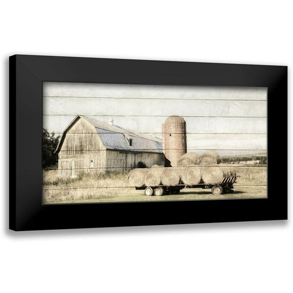 Deiter, Lori 18x11 Black Modern Framed Museum Art Print Titled - Wagon of Hay