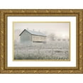 thumbnail image 1 of Deiter, Lori 18x13 Gold Ornate Wood Framed with Double Matting Museum Art Print Titled - Dewy Country Morning, 1 of 4