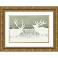 thumbnail image 1 of Deiter, Lori 18x13 Gold Ornate Wood Framed with Double Matting Museum Art Print Titled - Elk Silhouettes, 1 of 4