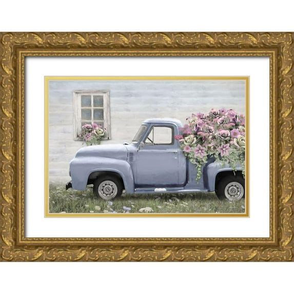 Deiter, Lori 18x13 Gold Ornate Wood Framed with Double Matting Museum Art Print Titled - Live Life in Full Bloom