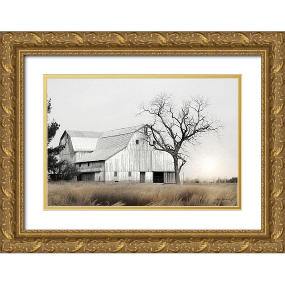 Deiter, Lori 18x13 Gold Ornate Wood Framed with Double Matting Museum Art Print Titled - Ohio Fields I