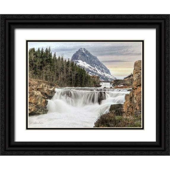 Deiter, Lori 18x15 Black Ornate Wood Framed with Double Matting Museum Art Print Titled - Swiftcurrent Falls