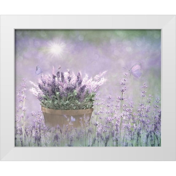 Deiter, Lori 18x15 White Modern Wood Framed Museum Art Print Titled - Lavender Basket
