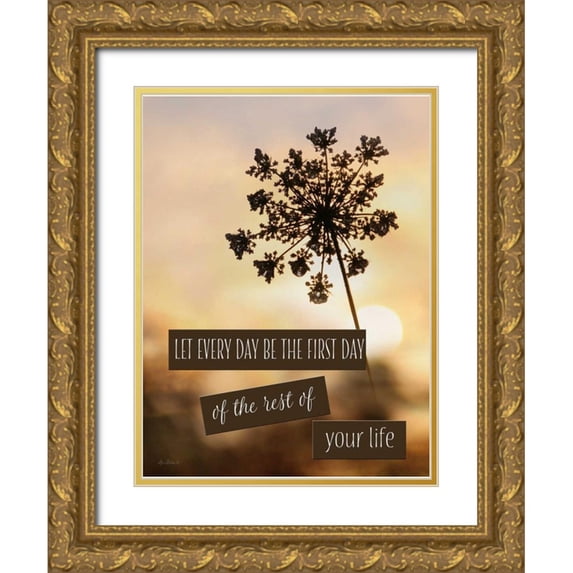 Deiter, Lori 19x24 Gold Ornate Wood Framed with Double Matting Museum Art Print Titled - The First Day