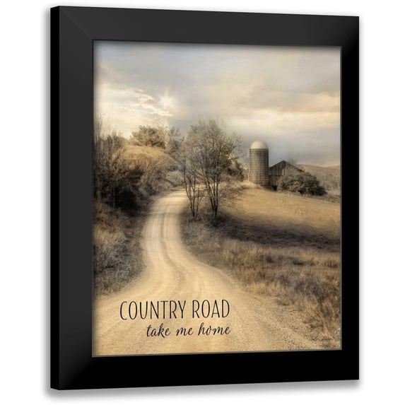 Deiter, Lori 20x24 Black Modern Framed Museum Art Print Titled - Country Road Take Me Home