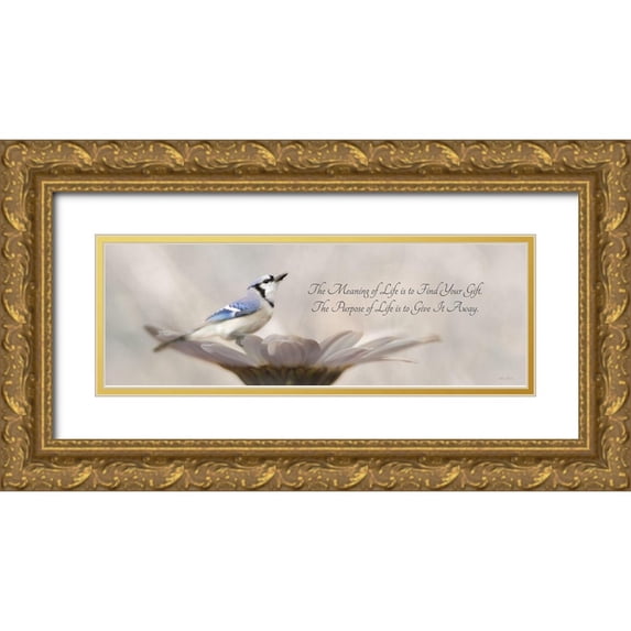 Deiter, Lori 24x11 Gold Ornate Wood Framed with Double Matting Museum Art Print Titled - Meaning of Life