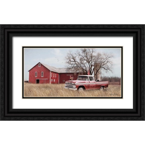 Deiter, Lori 24x14 Black Ornate Wood Framed with Double Matting Museum Art Print Titled - Western Ohio Barn