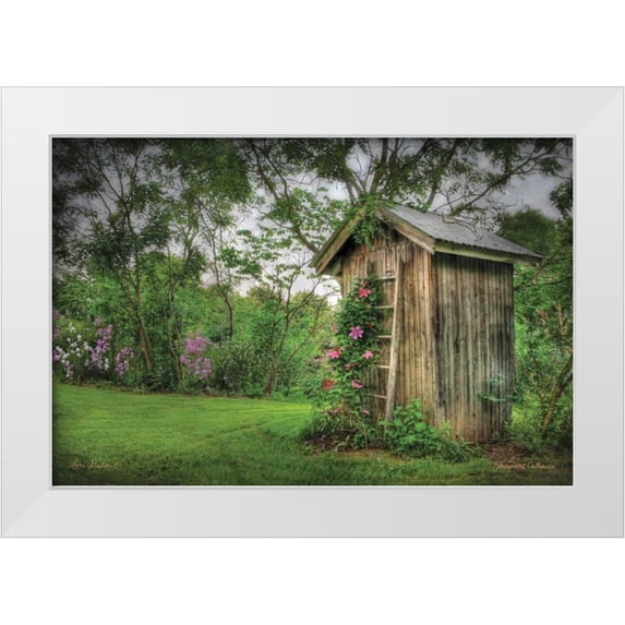 Deiter, Lori 24x17 White Modern Wood Framed Museum Art Print Titled - Fragrant Outhouse