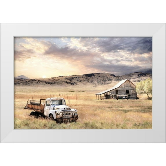 Deiter, Lori 24x17 White Modern Wood Framed Museum Art Print Titled - Route 160 - Light