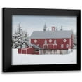 thumbnail image 1 of Deiter, Lori 24x19 Black Modern Framed Museum Art Print Titled - Red Barn in the Pines, 1 of 5